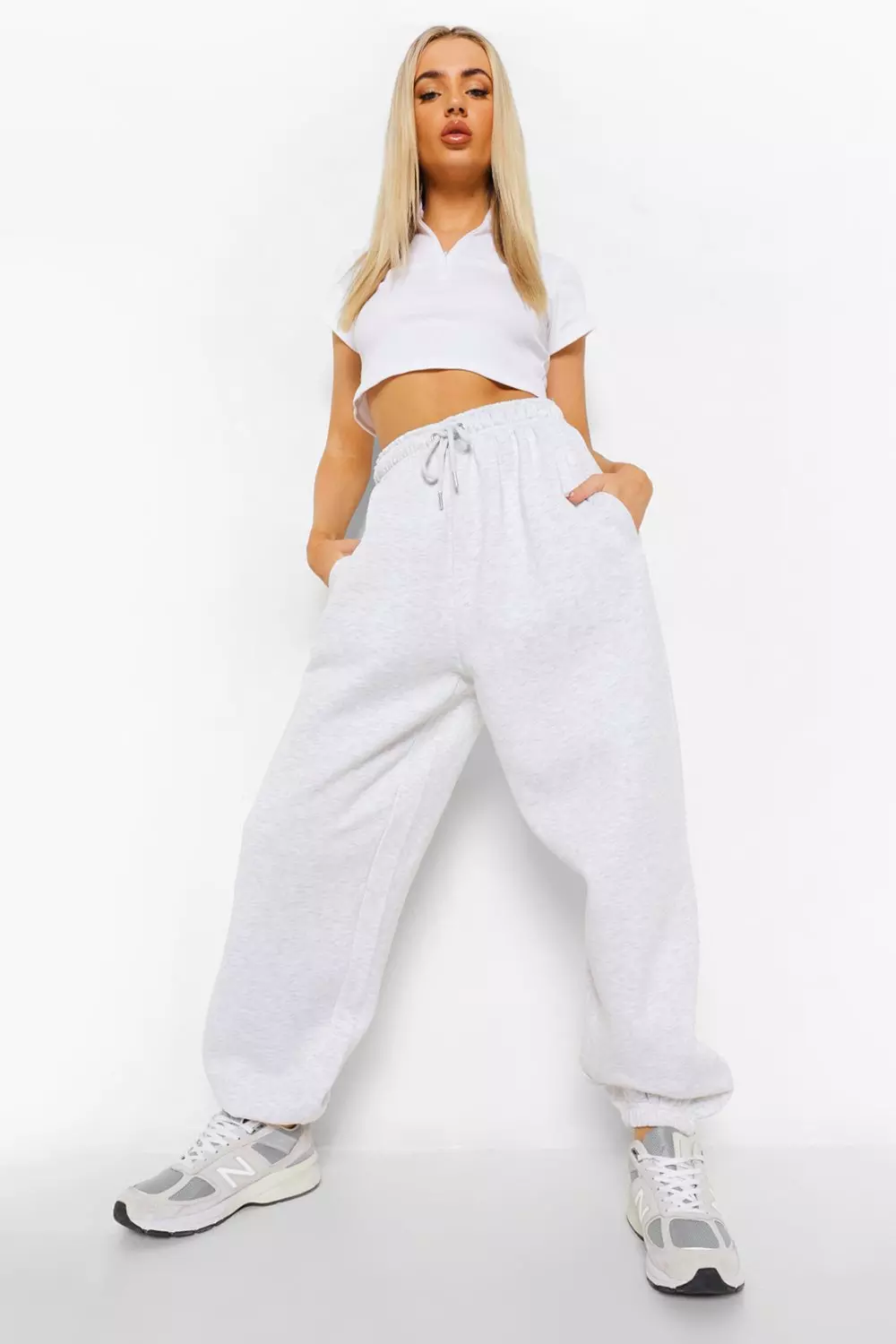 Light grey Basic Oversized Joggers alternative image