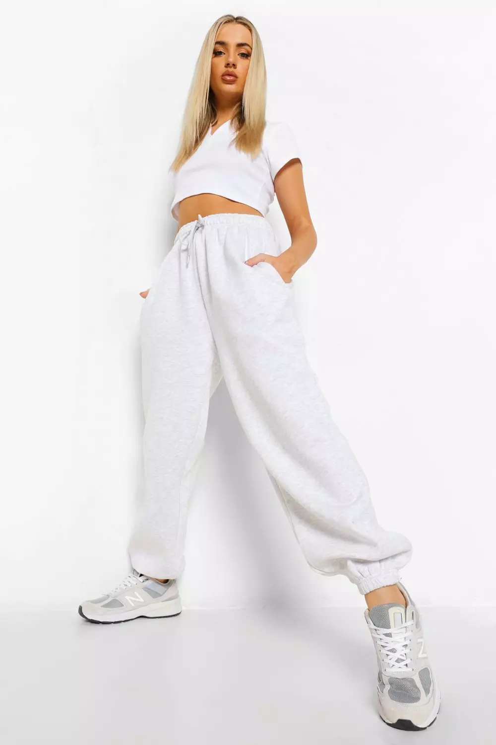 Light grey Basic Oversized Joggers alternative image