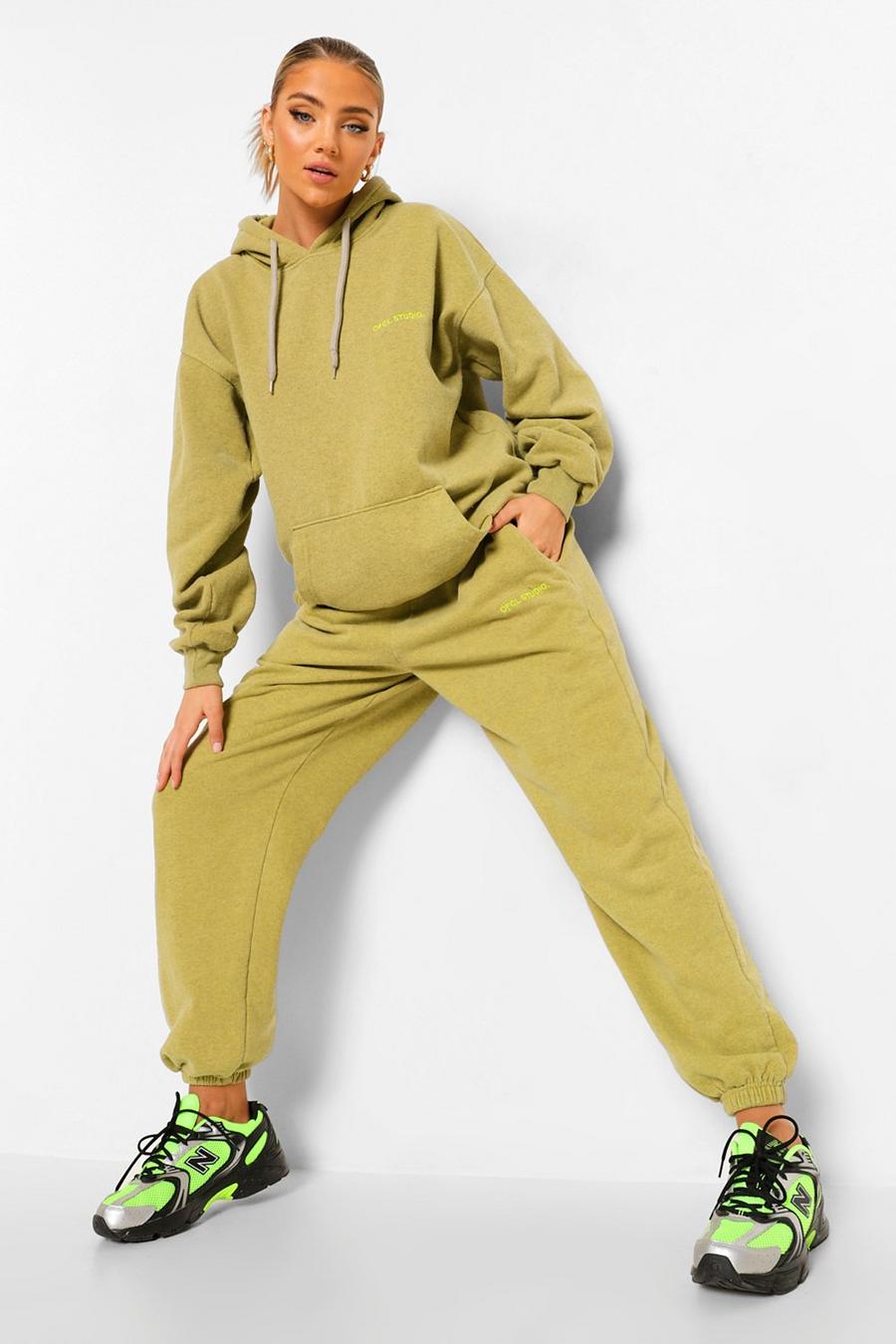 Mustard Ofcl Studio Overdyed Marl Tracksuit image number 1
