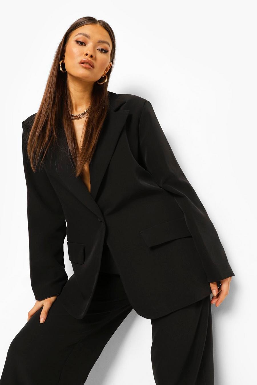 Oversized Button Front Blazer image number 1