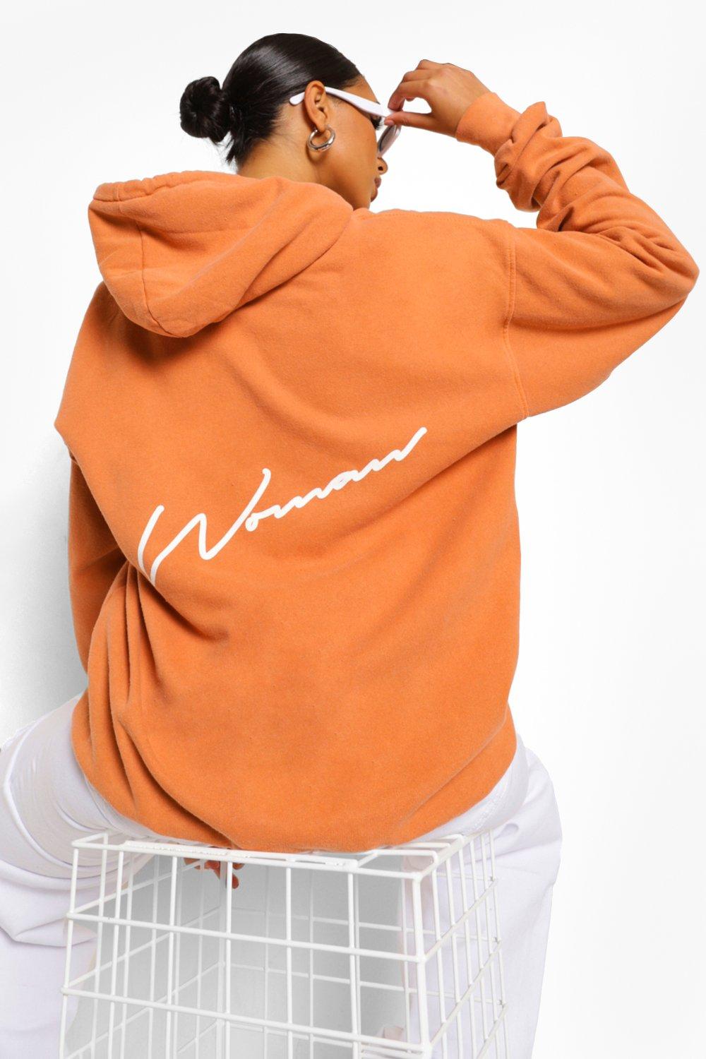 rust orange hoodie