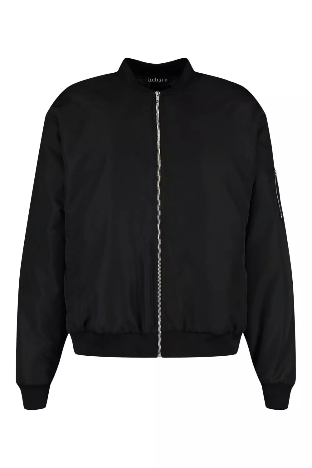 Plain black 2024 bomber jacket