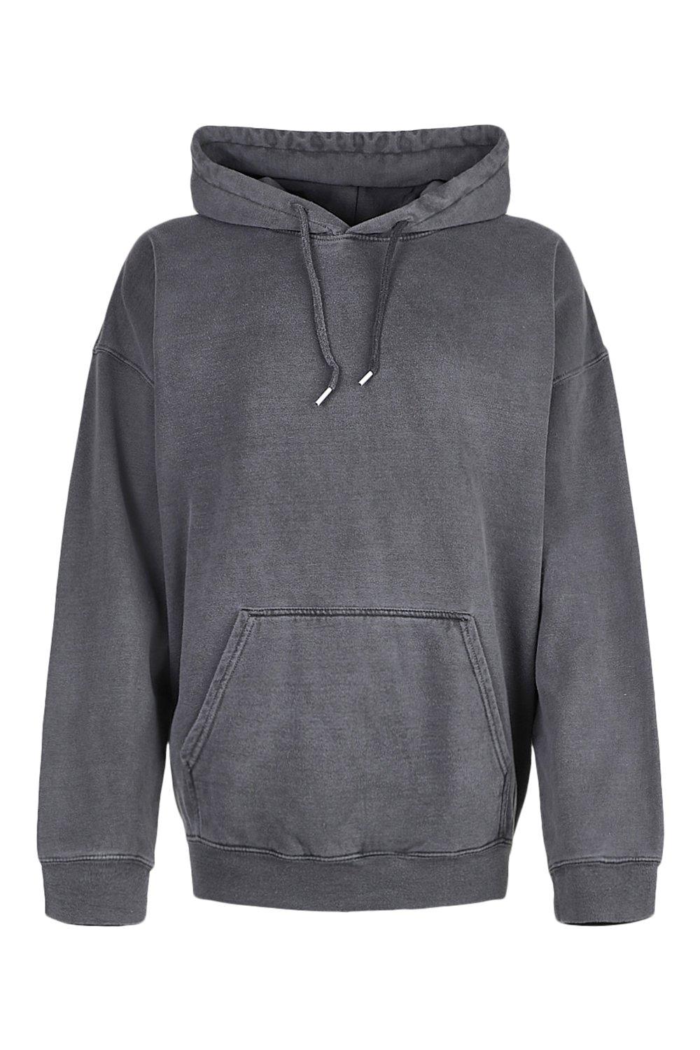 grey washed hoodie