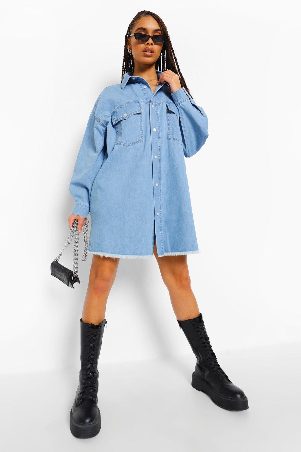 boohoo robe en jean