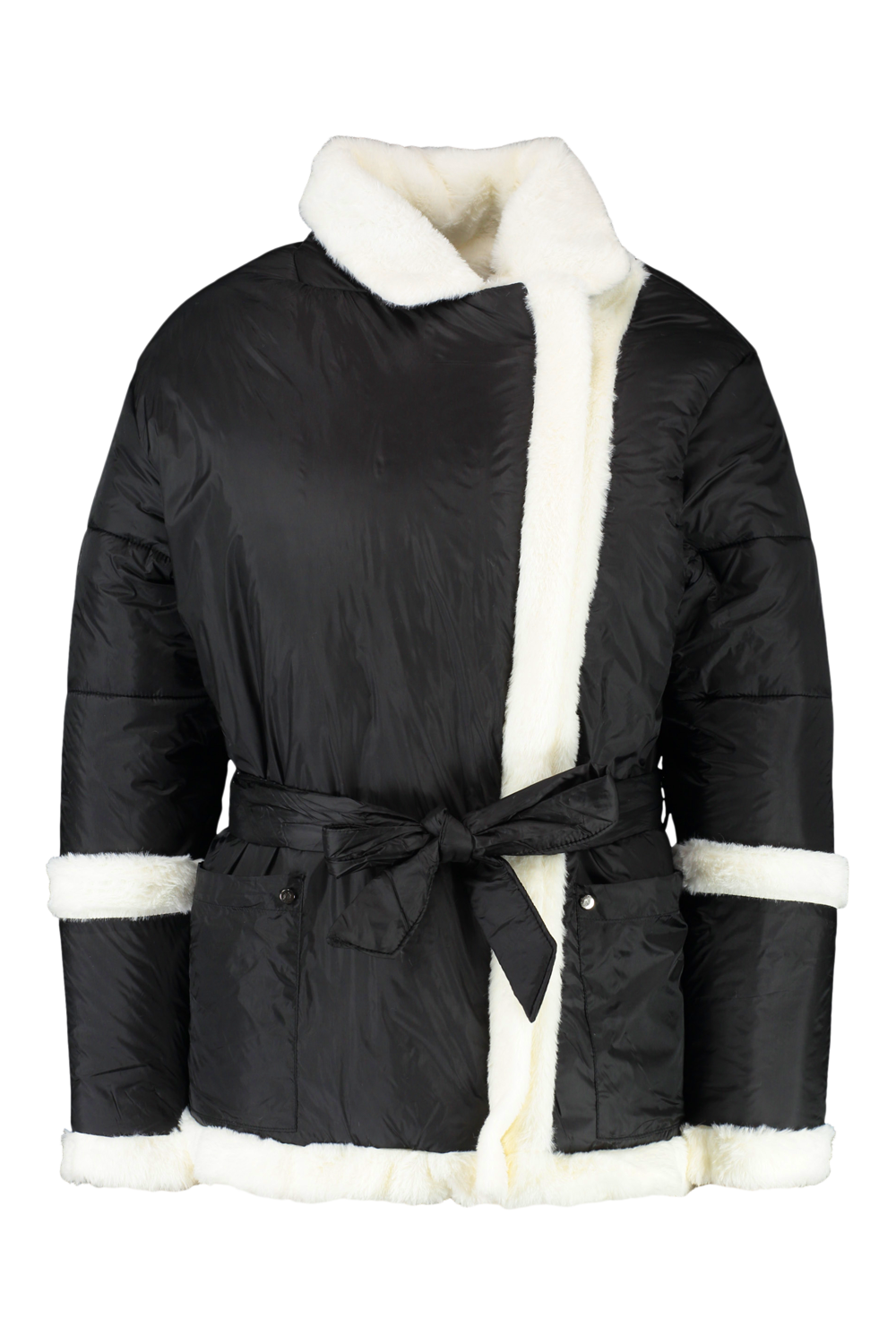 Plush wrap 2024 puffer jacket