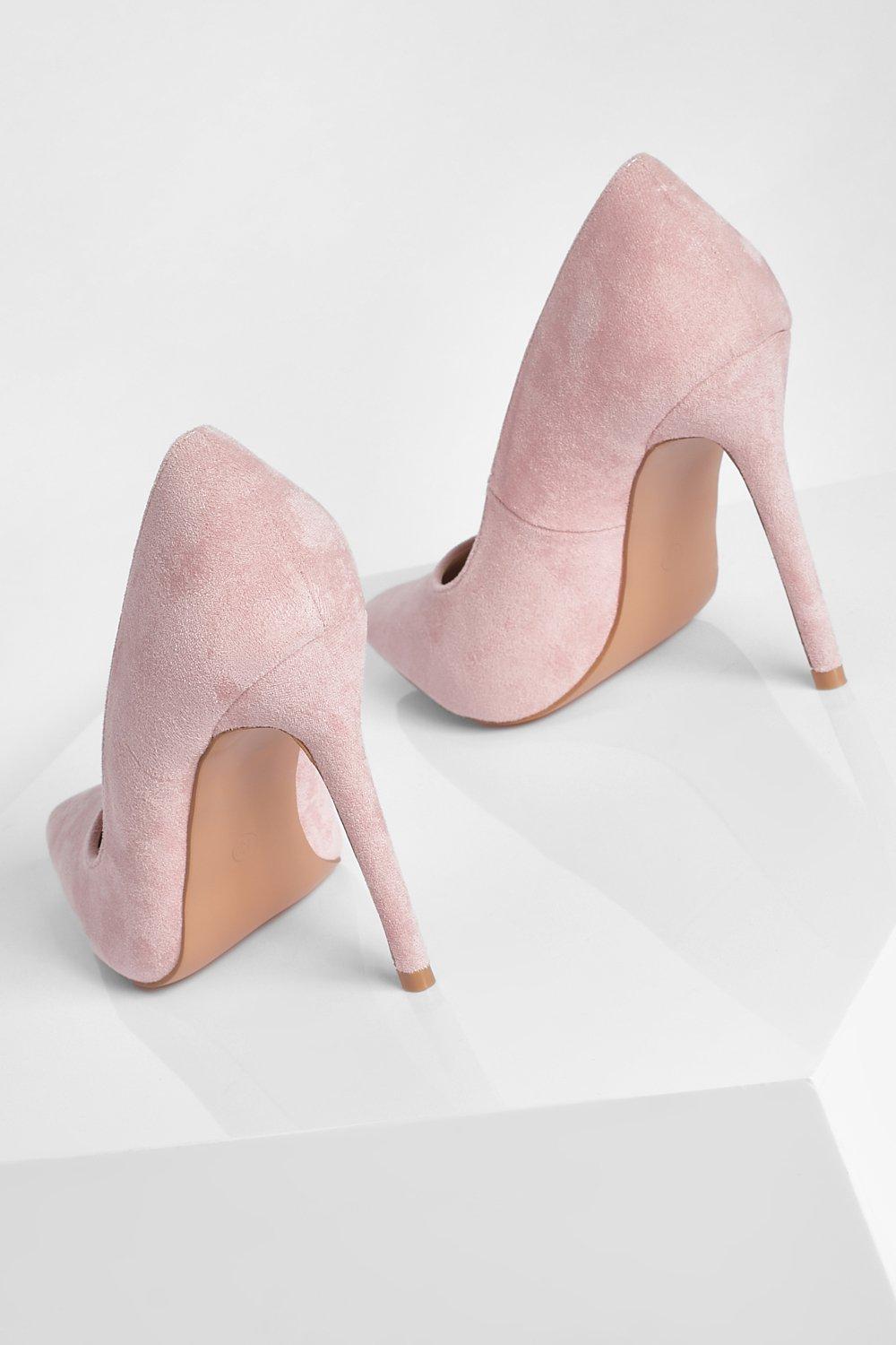 Blush pink suede court on sale shoes