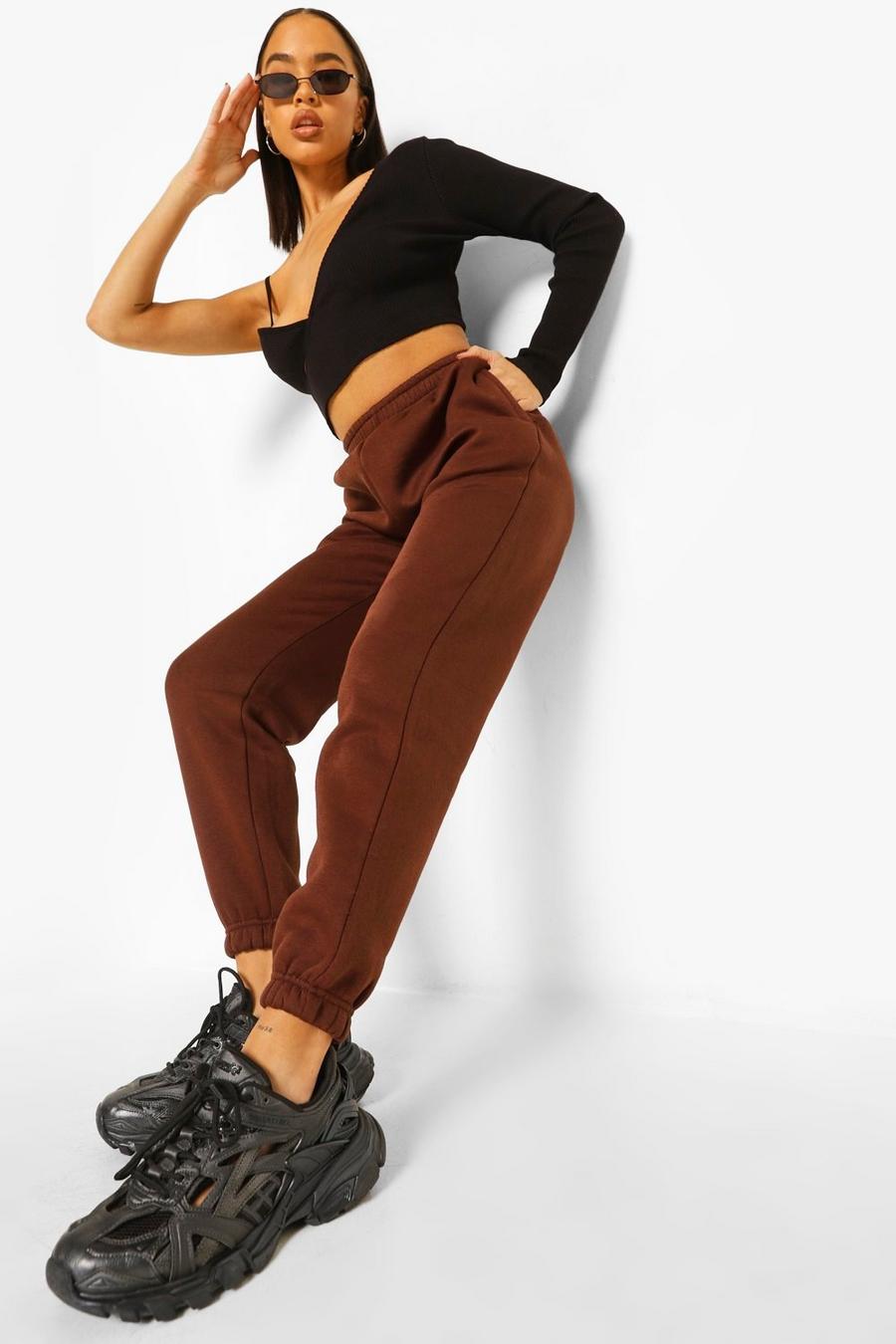 Chocolate Casual Loose Fit Joggers image number 1
