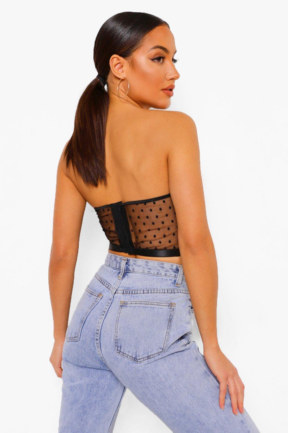 PLT Essentiel - Crop Top Bandeau Noir.