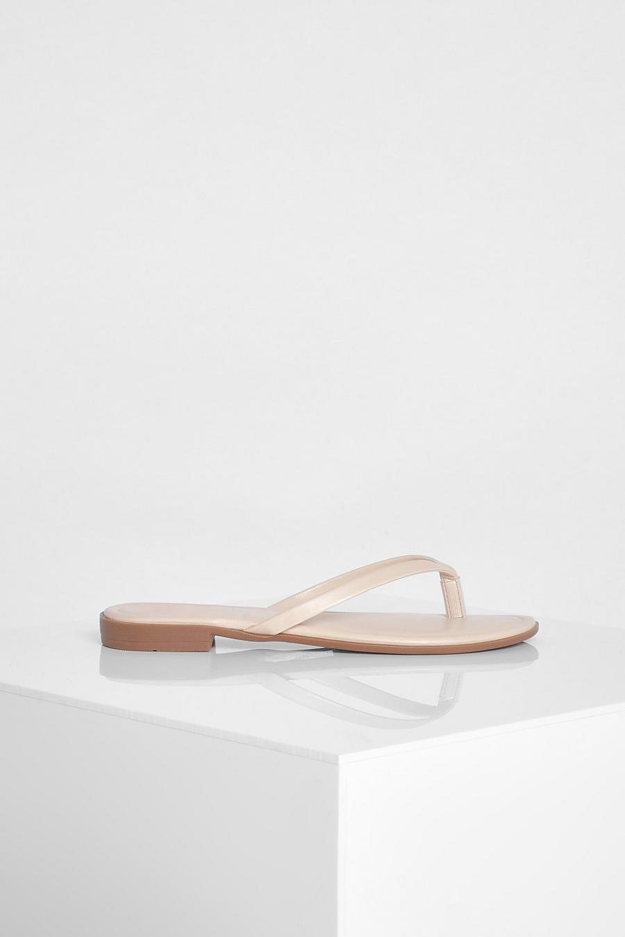 Nude Brede Basic Slippers image number 1