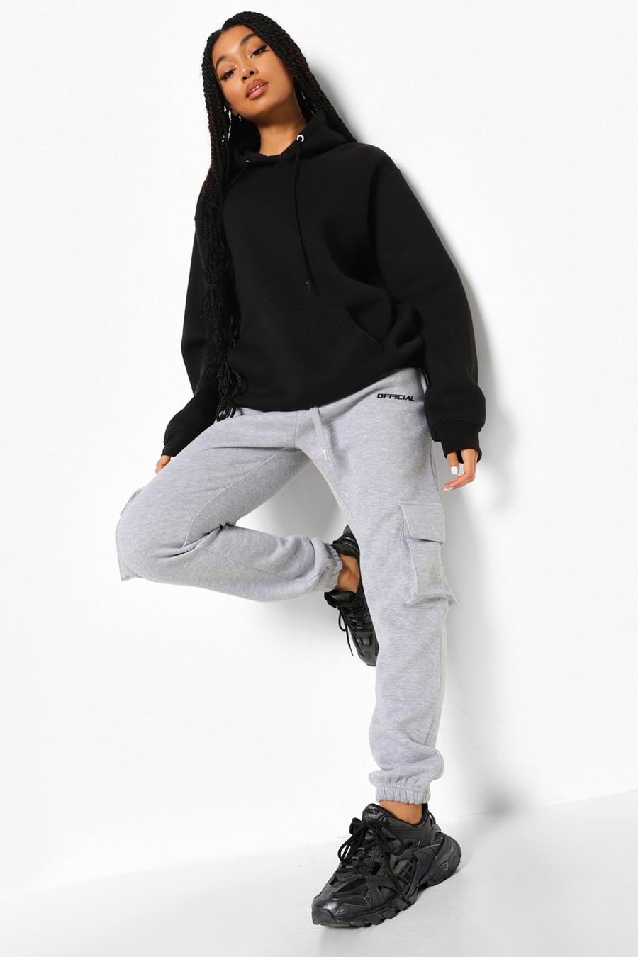 Grey marl Official Cargo Track Pants image number 1