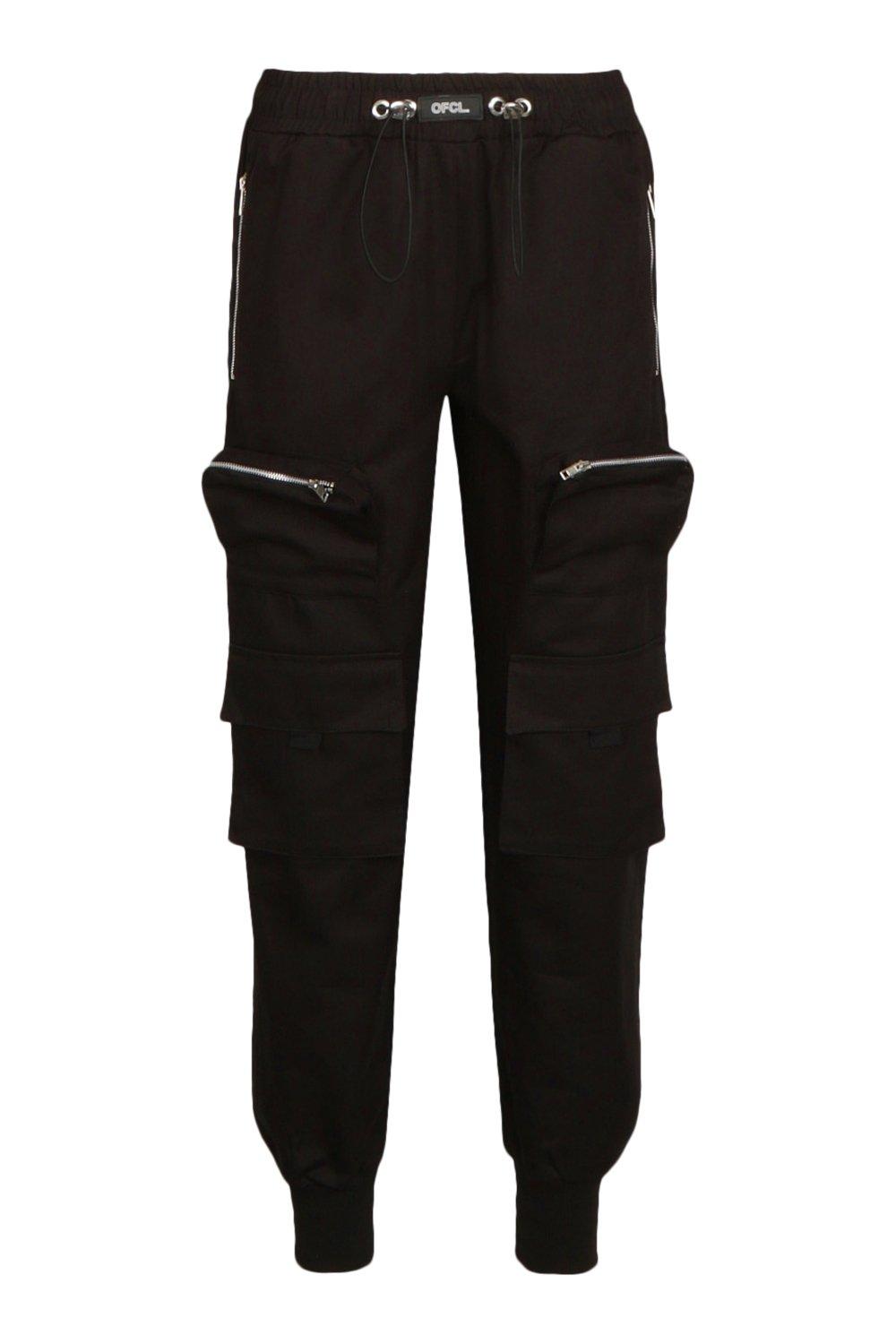cargo zip joggers
