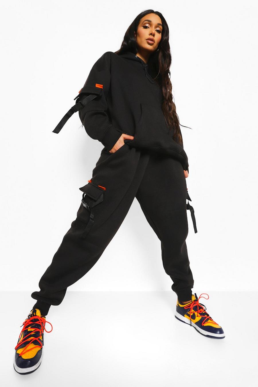 Black Official Utility Tracksuit With Buckles image number 1
