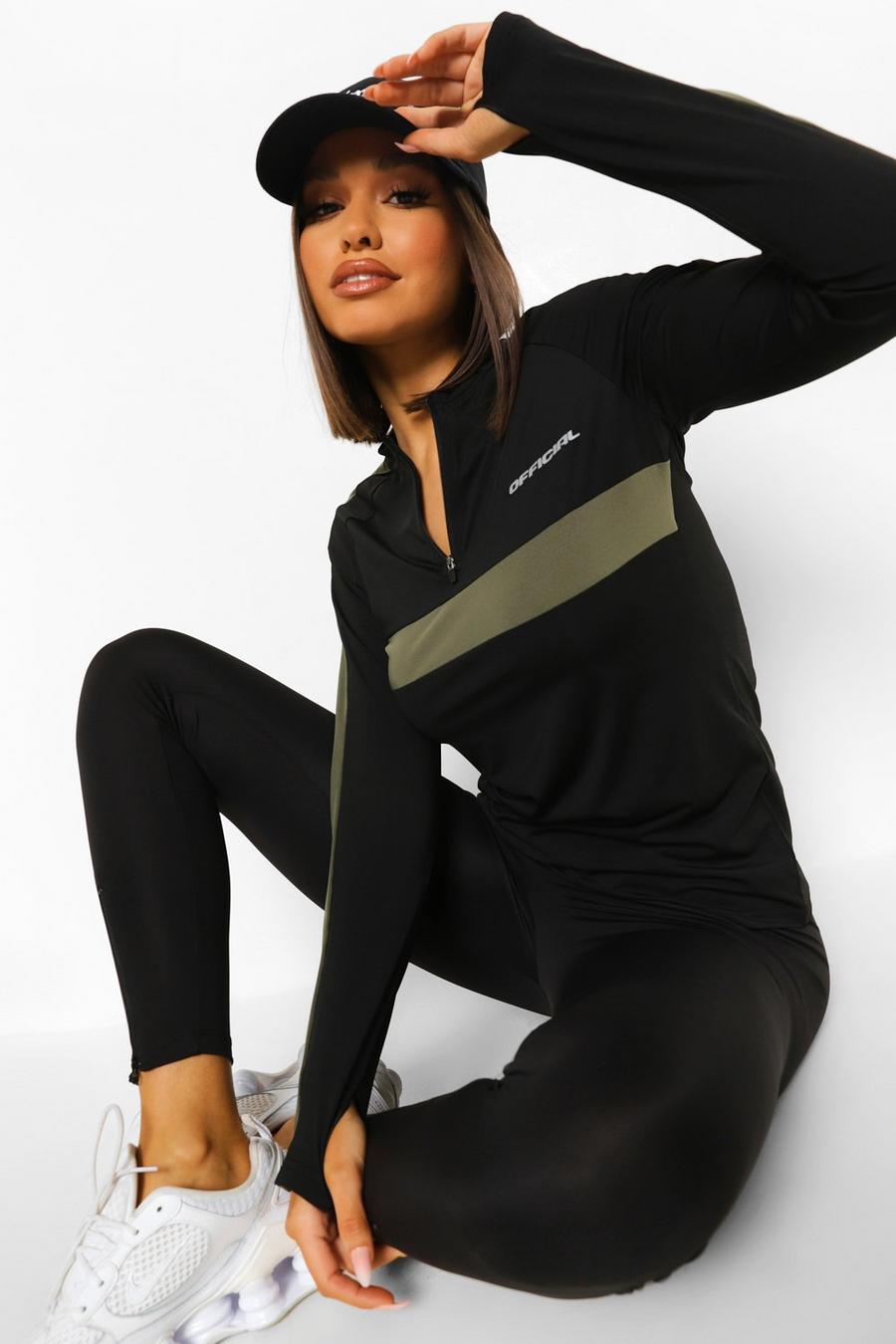 Black Active Long Sleeve Top image number 1
