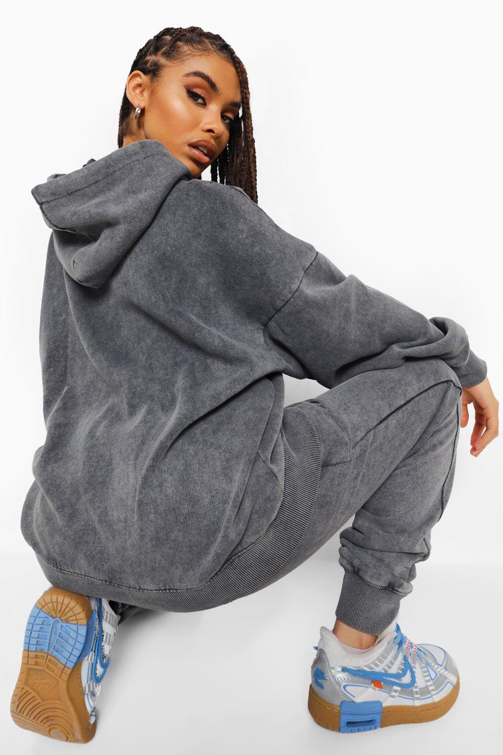 Washed best sale grey tracksuit