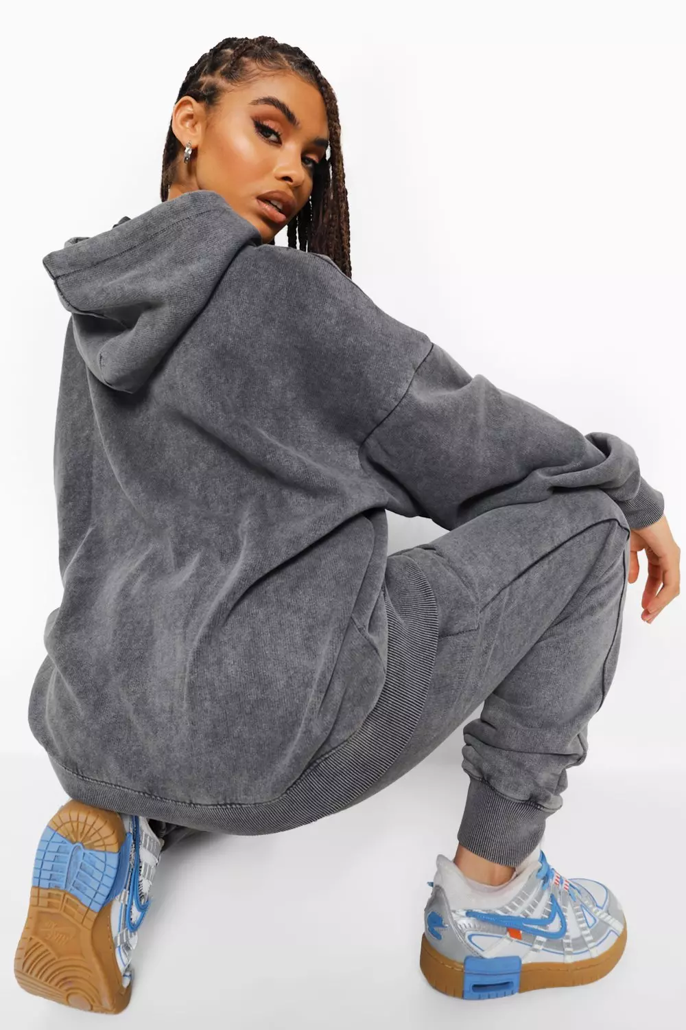 Acid wash best sale grey tracksuit