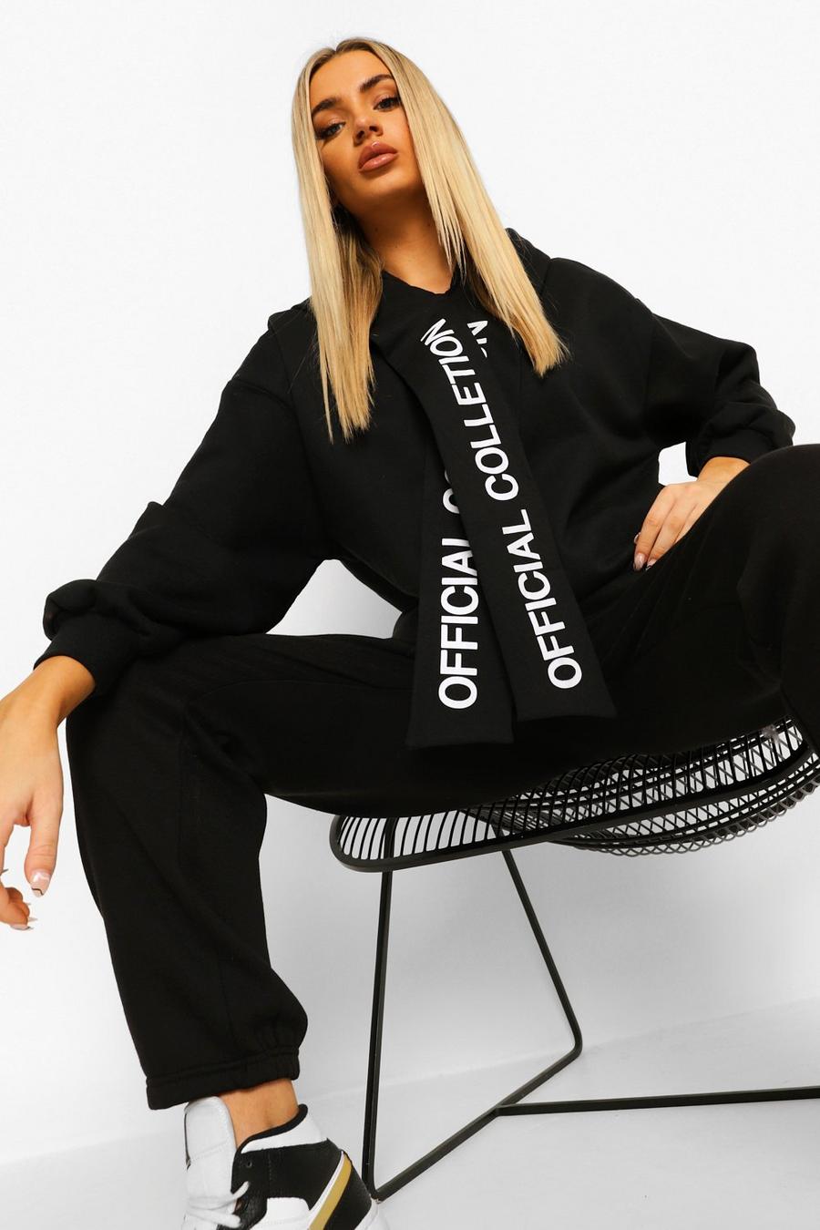 Black "Official Collection" Oversize hoodie image number 1