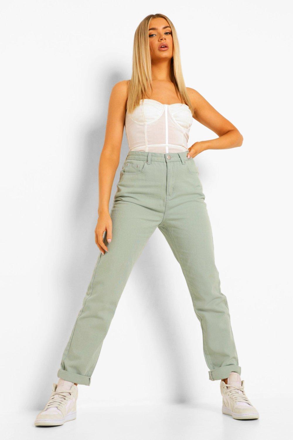 Green sales mom jeans