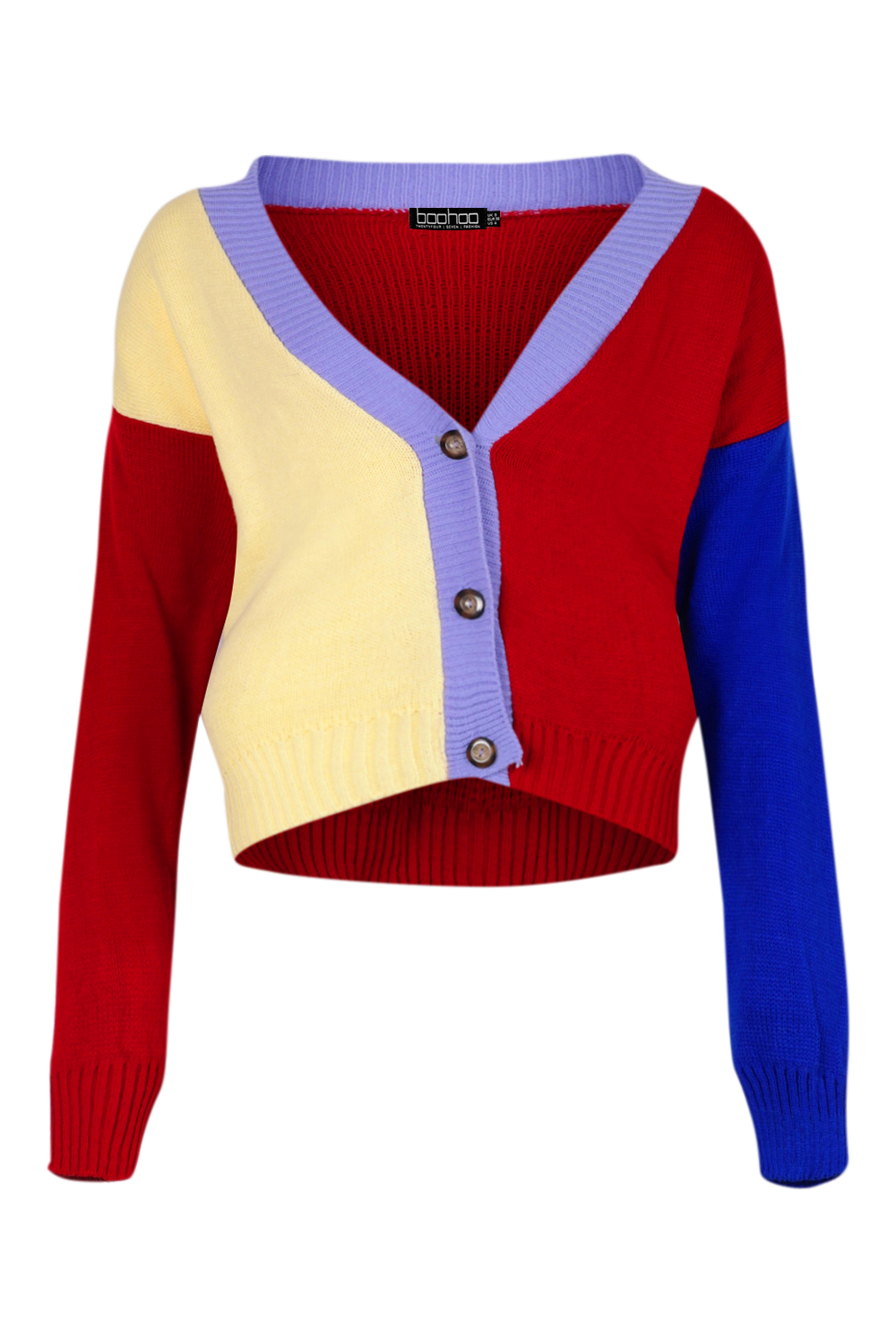 rainbow color block cardigan