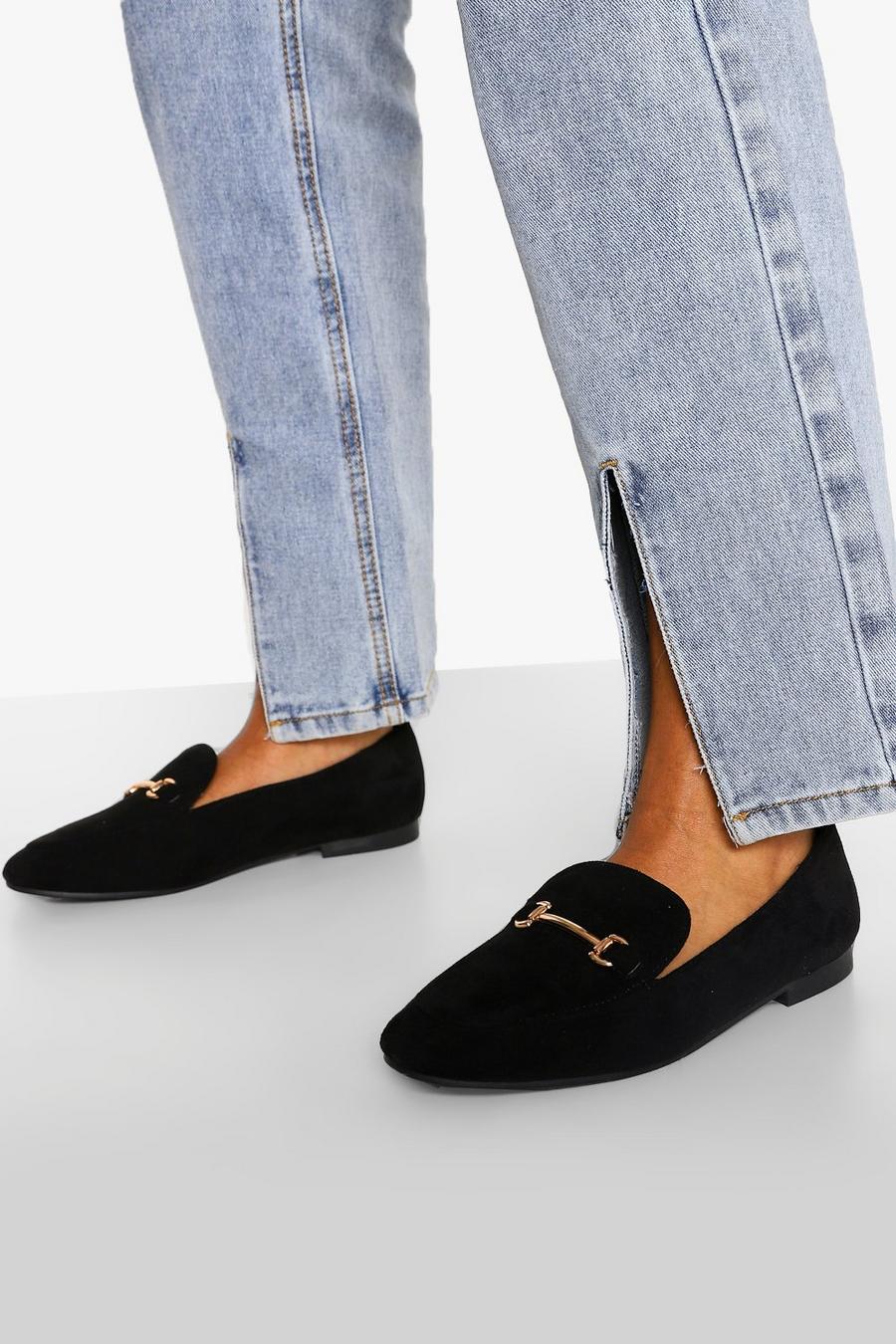 Black Basic Loafers med spänne image number 1