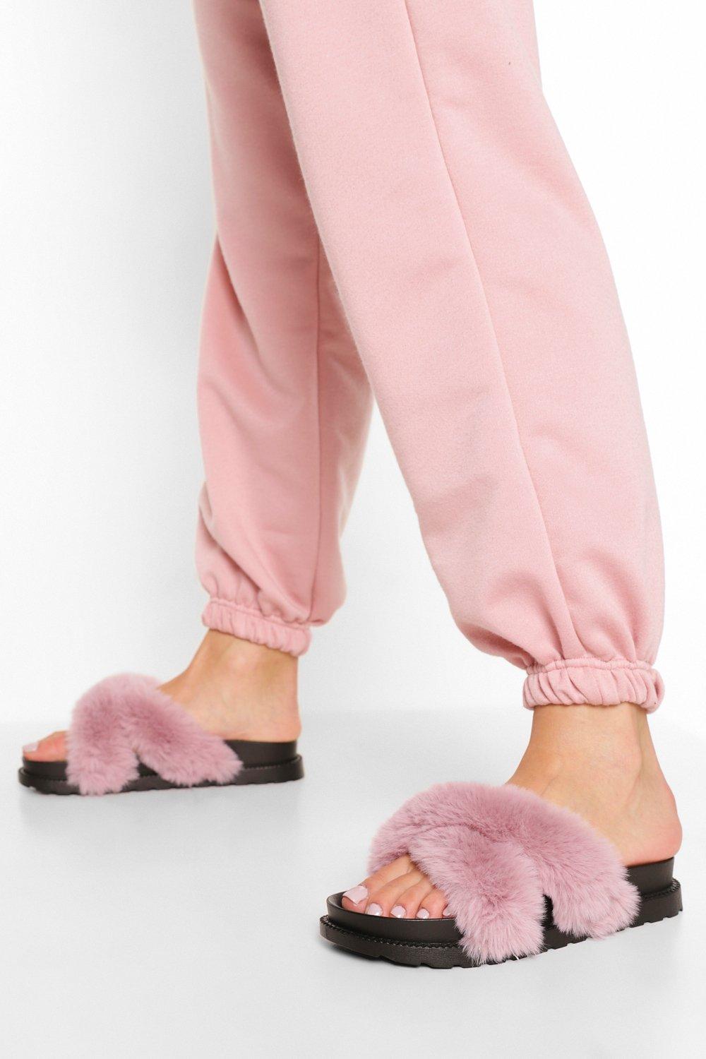 fluffy sliders size 5