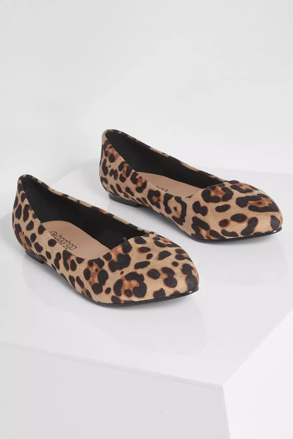 Leopard print flat shoes wide clearance fit