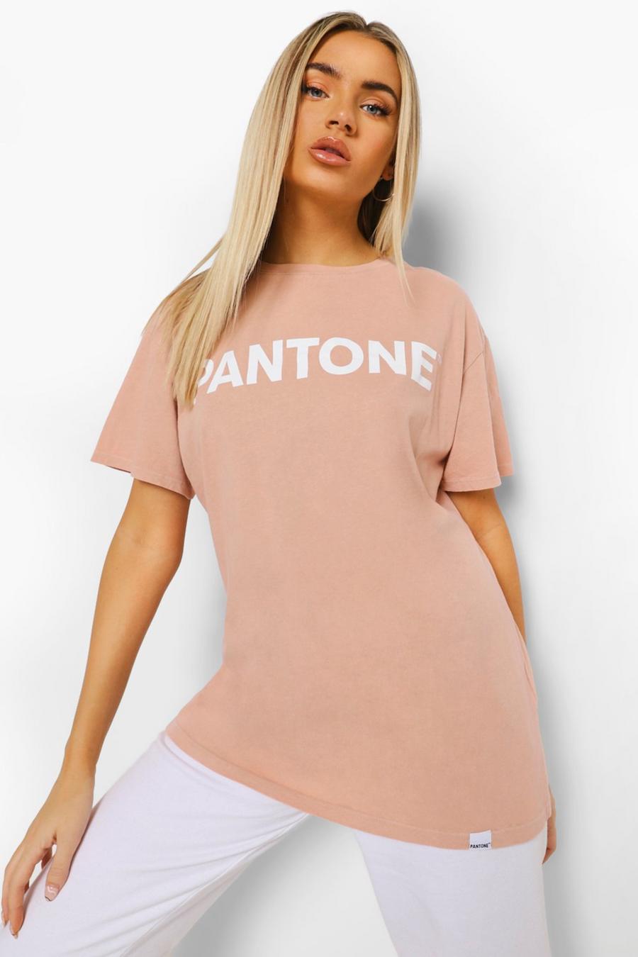 T-shirt délavé à l’acide Pantone, Camel image number 1