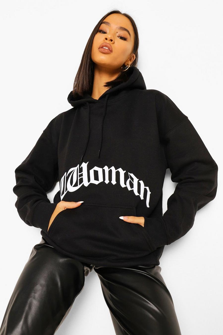 Black Woman Gothic Oversize hoodie med tryck image number 1