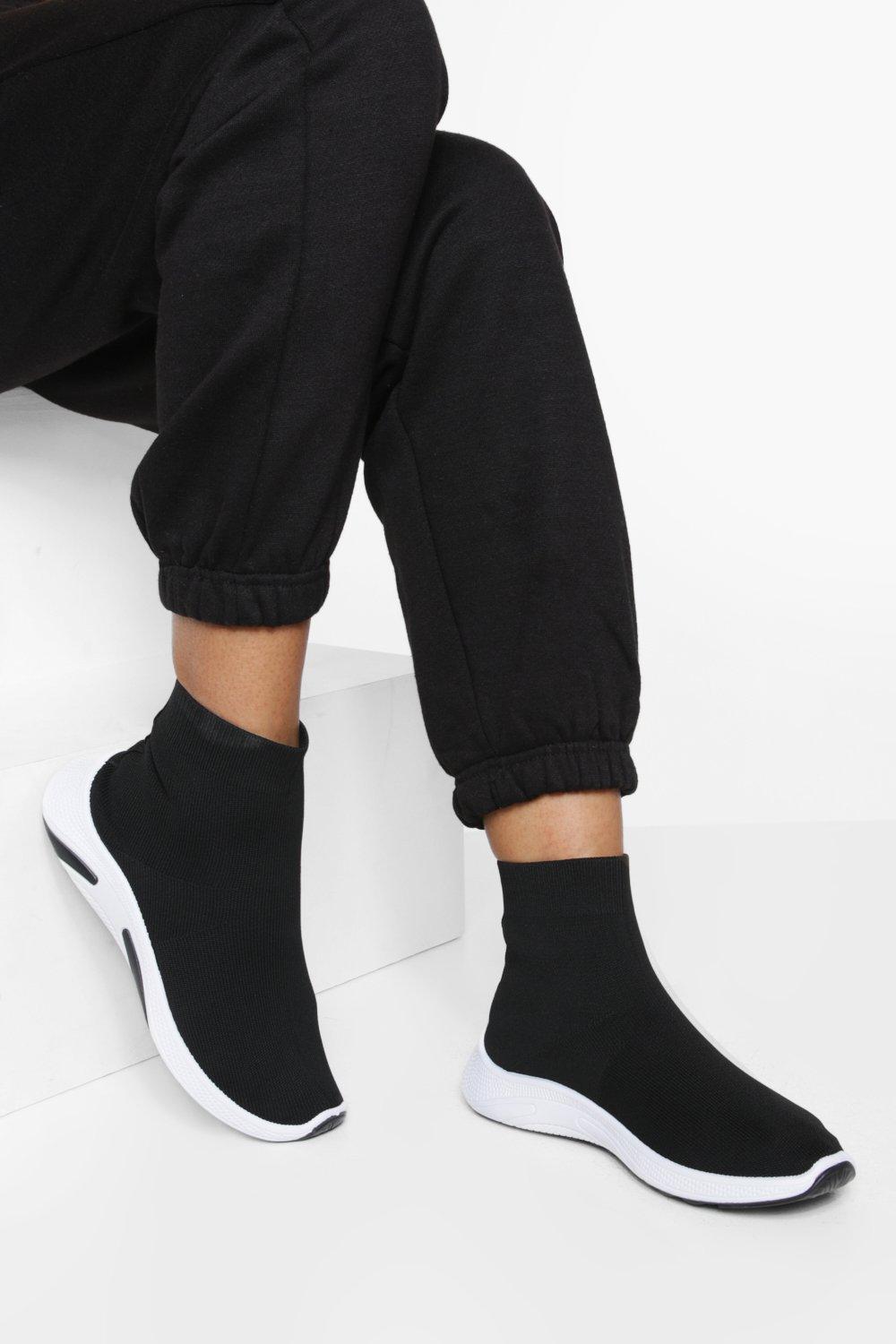 Nublado La base de datos Convertir Zapatillas calcetín deportivas de tela con holgura ancha | boohoo