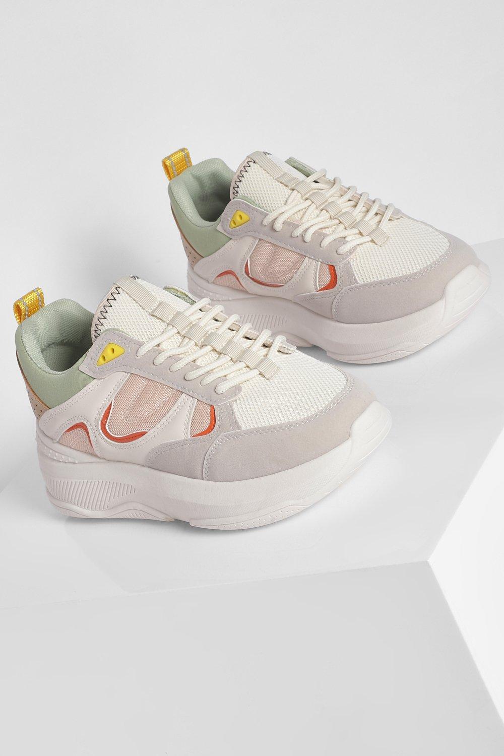 Colour Block Chunky Sole Trainers boohoo NO