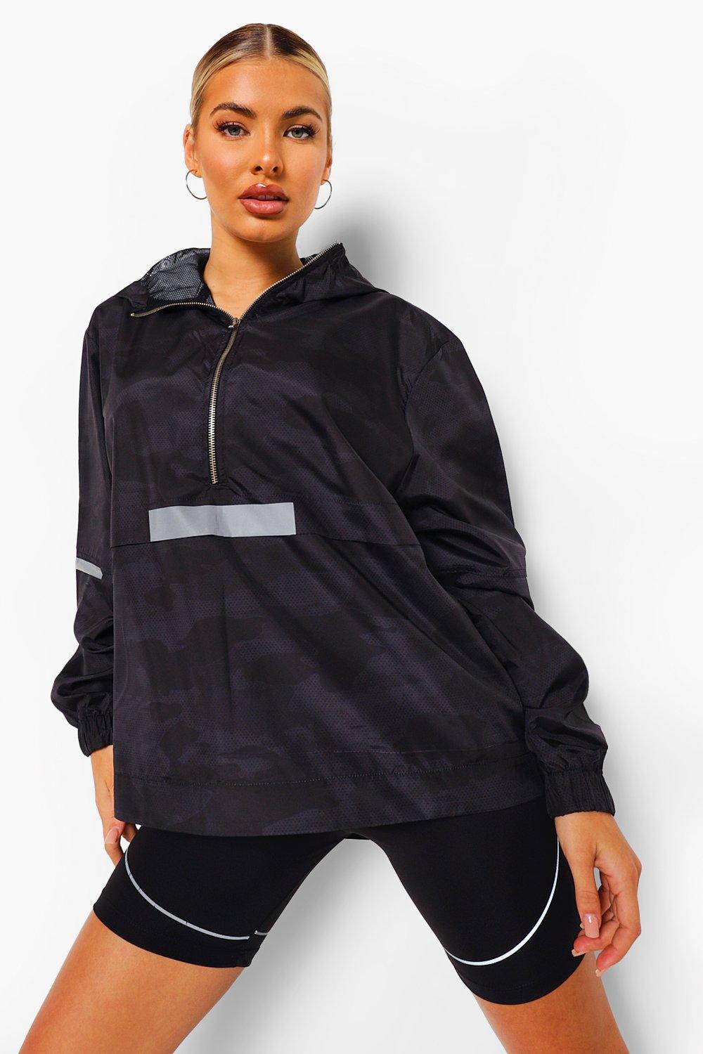 black waterproof running jacket