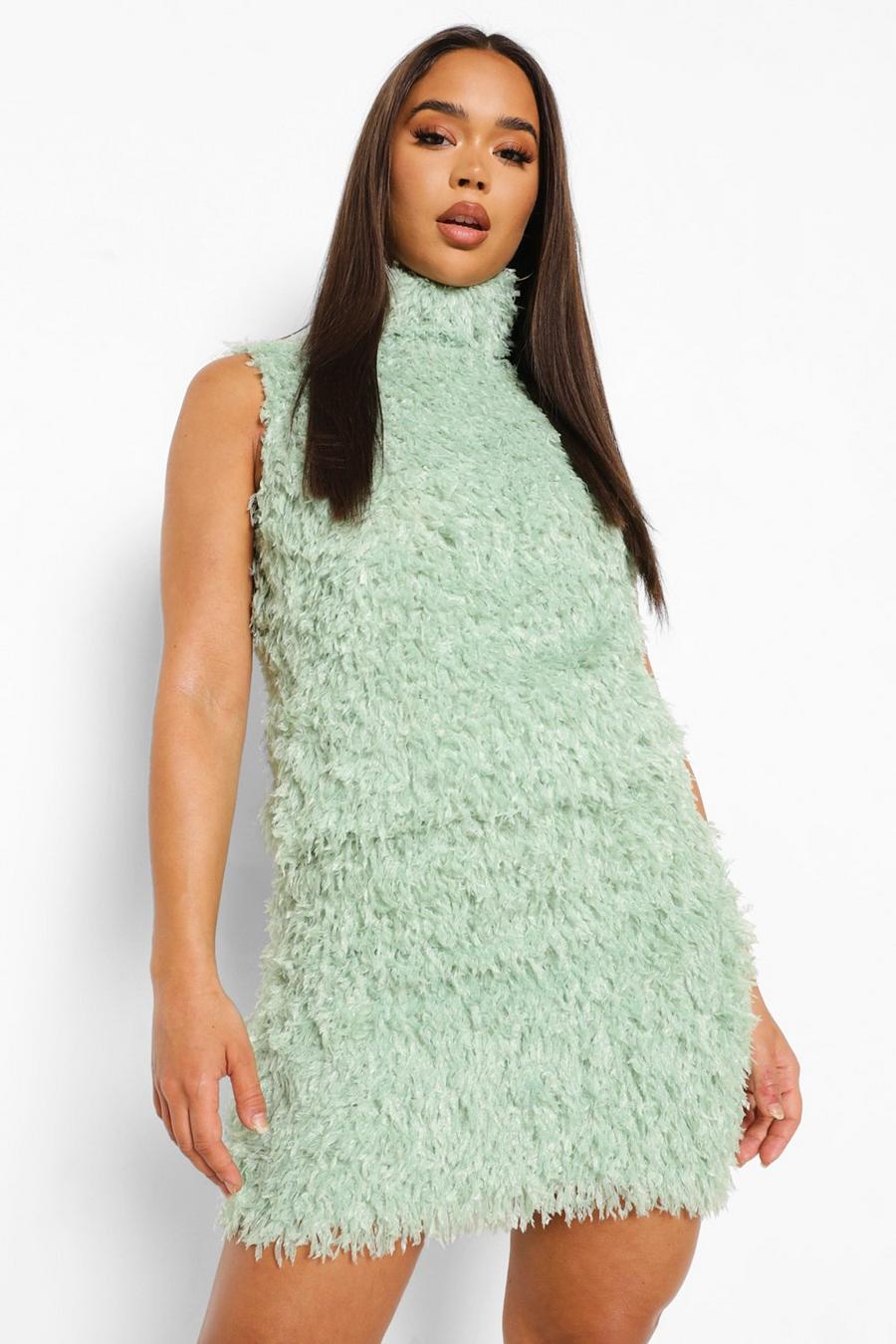 Sage Feather Knit Roll Neck Tank image number 1
