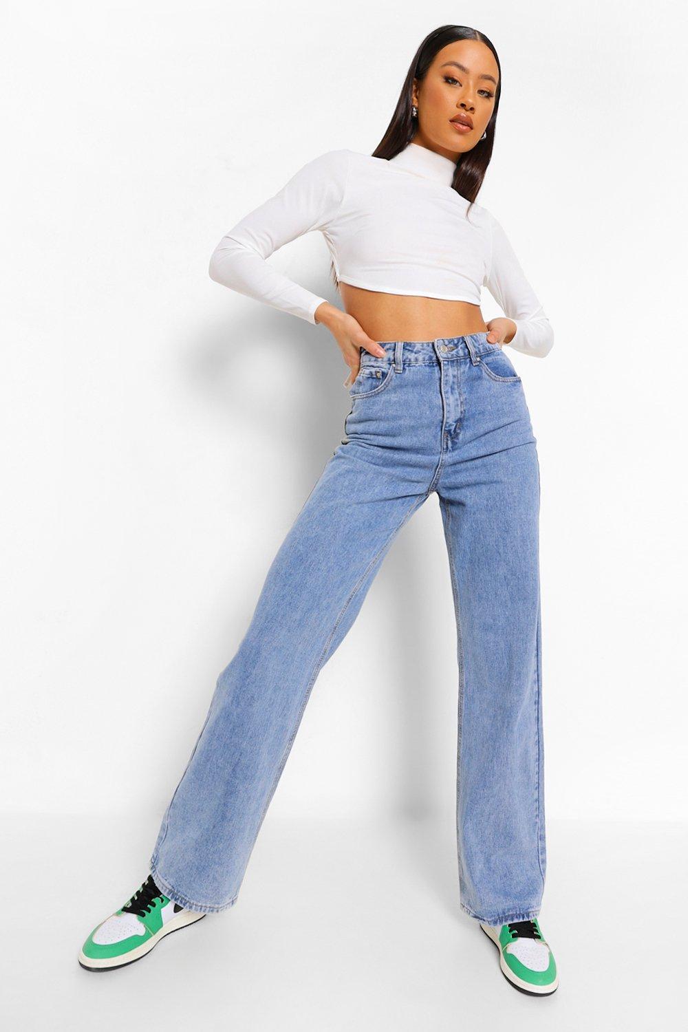 boohoo wide leg jeans