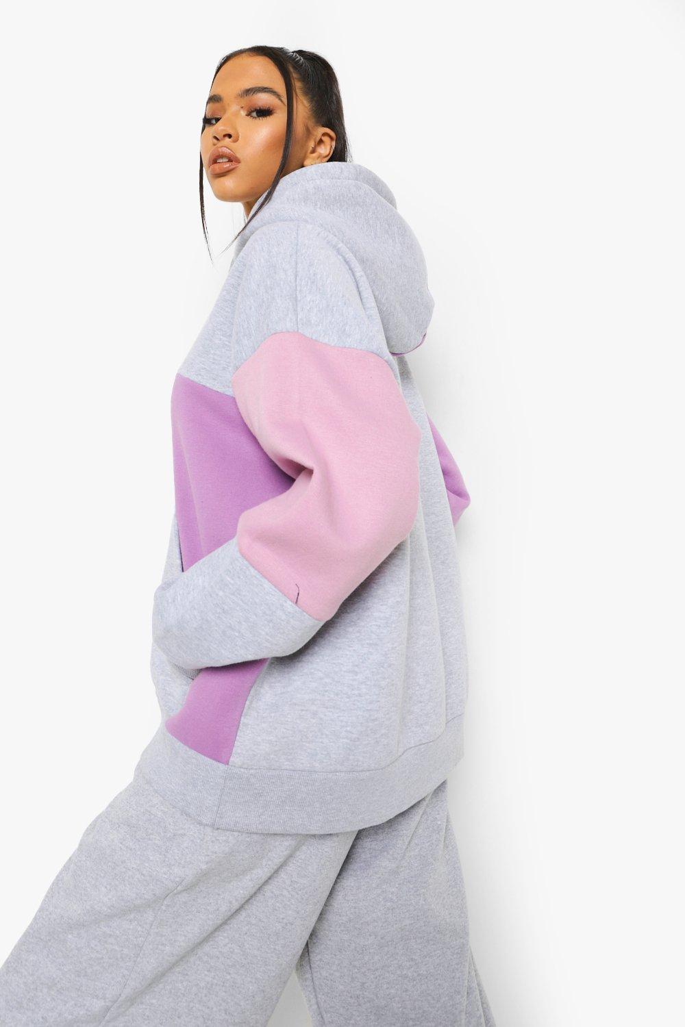 Missguided colour block online hoodie