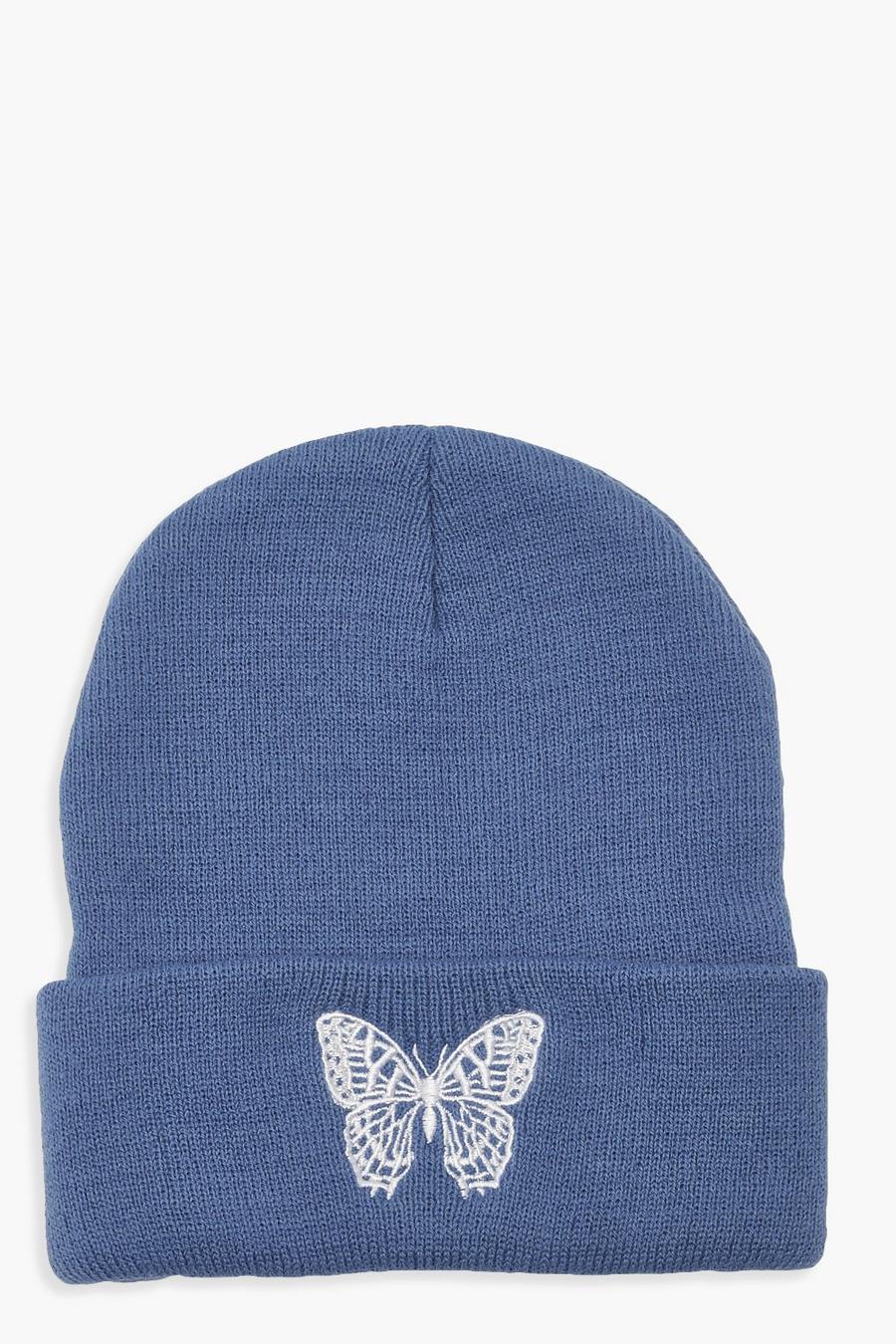 Embroidered Butterfly Beanie image number 1