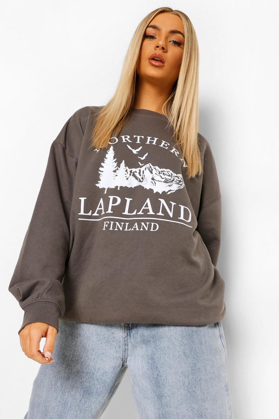 Sweatshirt mit Aufschrift „Lapland“ , Anthrazit image number 1