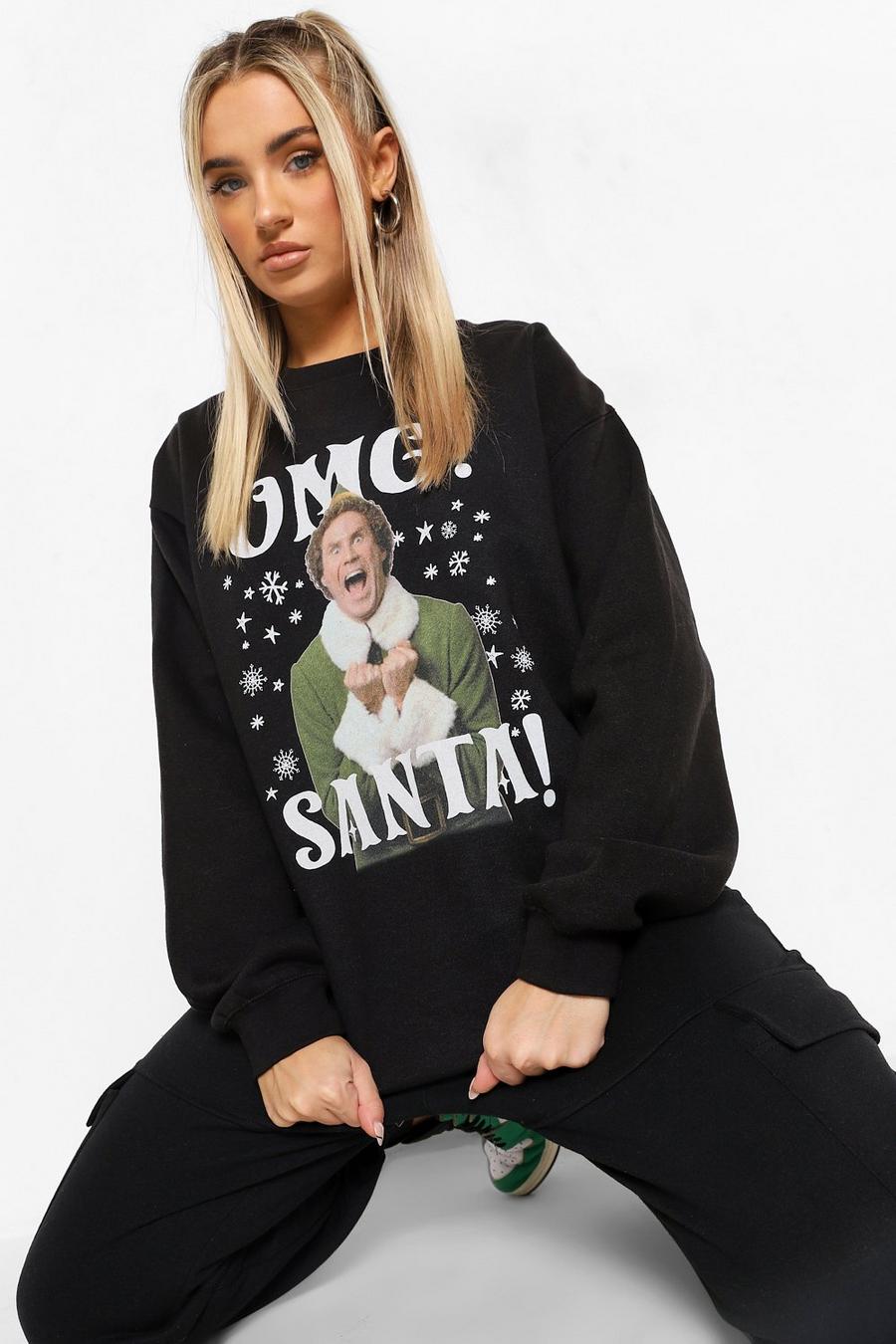 Black Elf Christmas Sweatshirt image number 1
