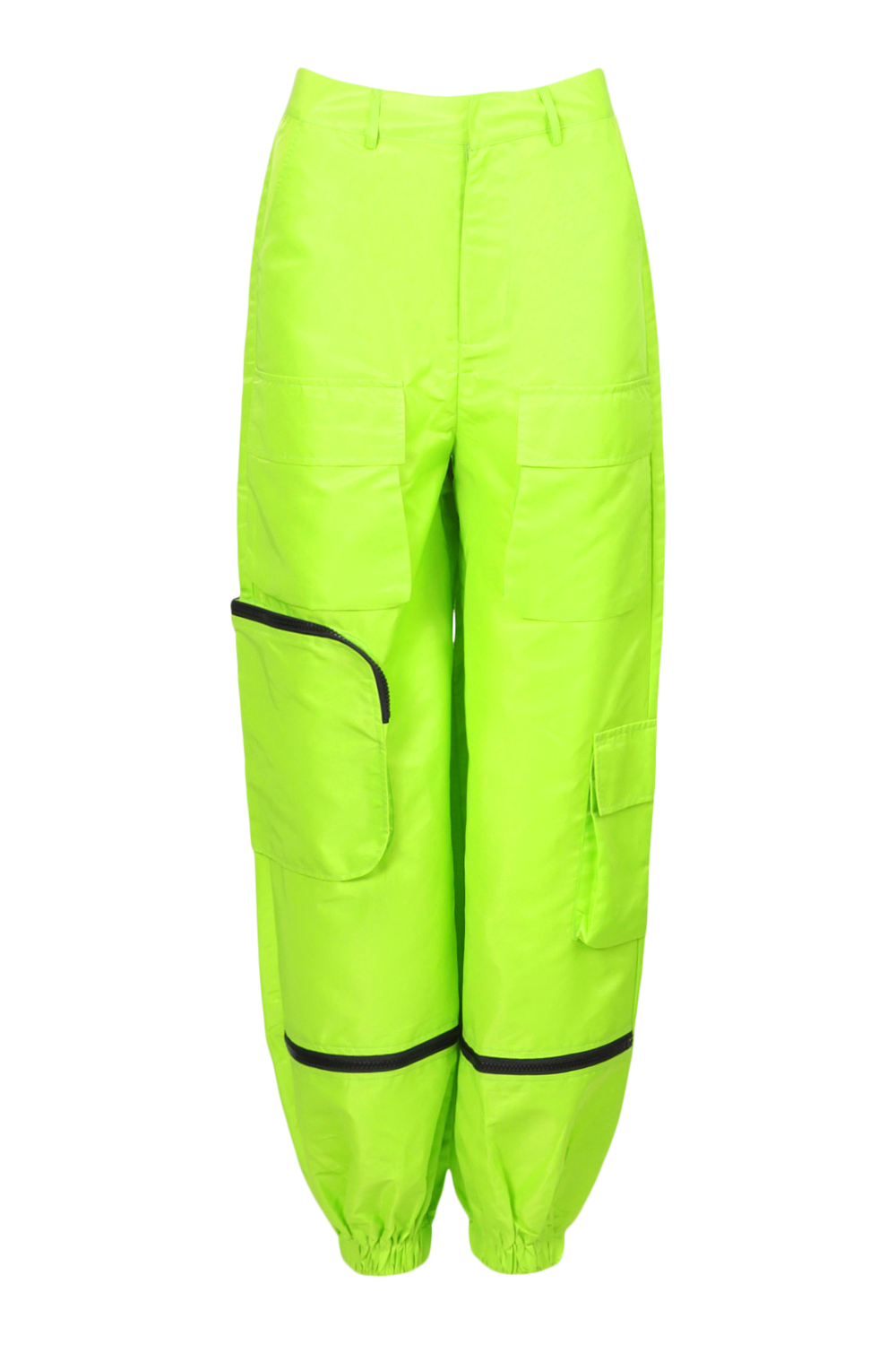 Women's Green Cargo Trousers, Inc Neon & Slim Fit