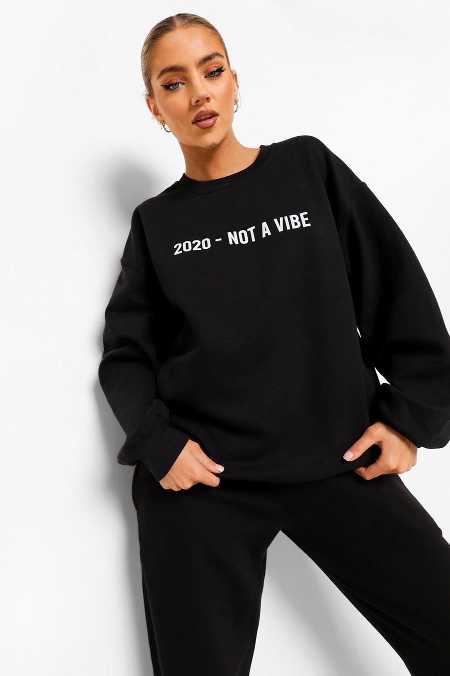 Black "2020" Sweatshirt image number 1