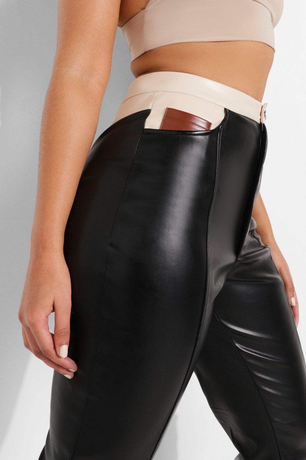 Boohoo Eliza Matte Black Leather Look Leggings, $16, BooHoo