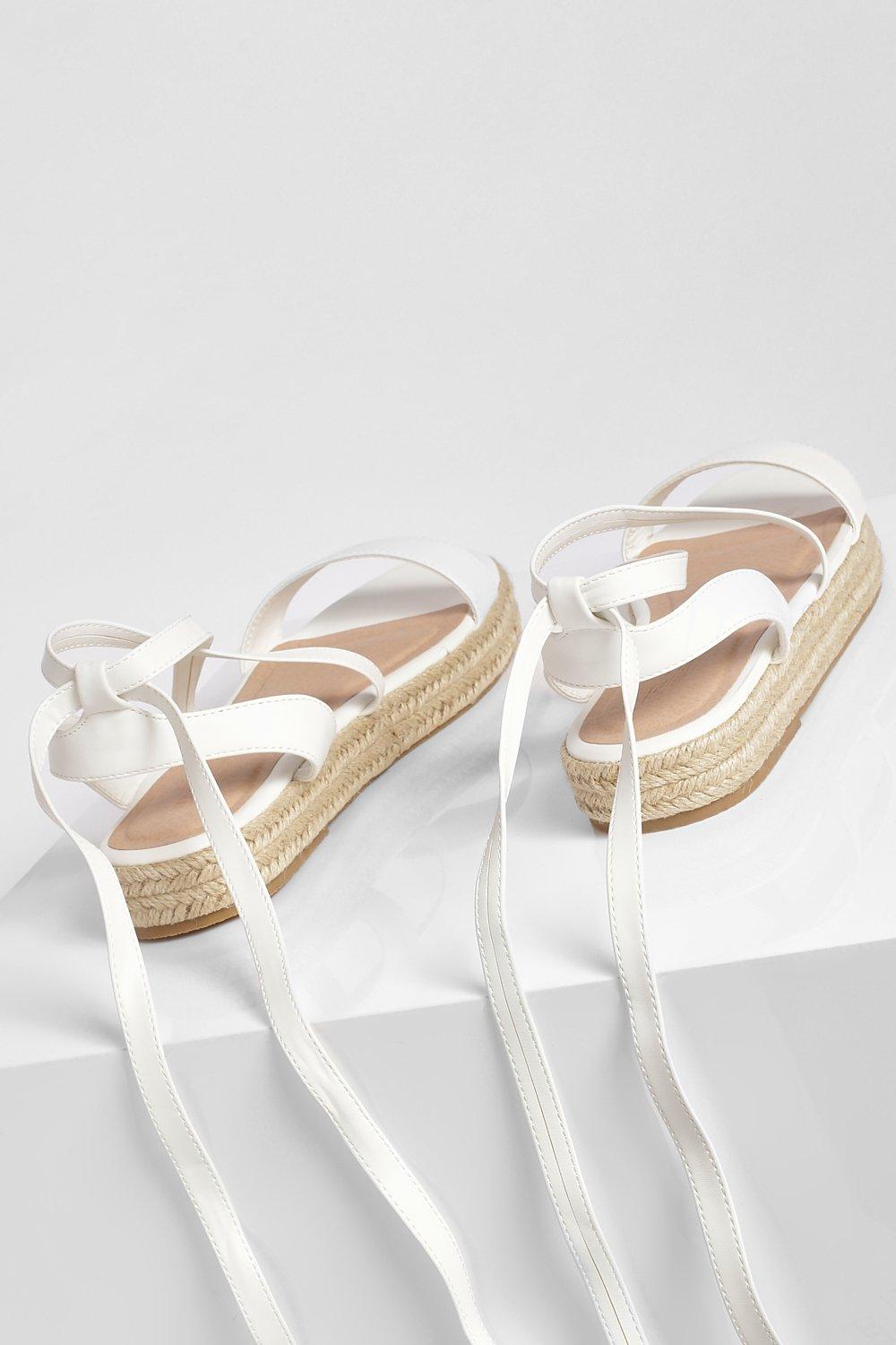 Wrap up espadrille flatforms sales