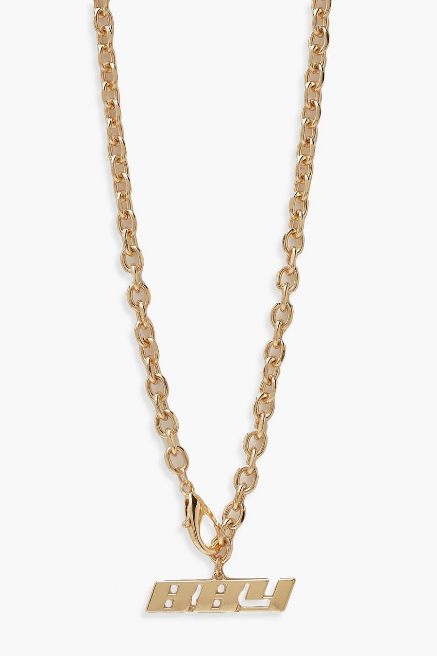 Gold metallic Bby Clasp Necklace image number 1