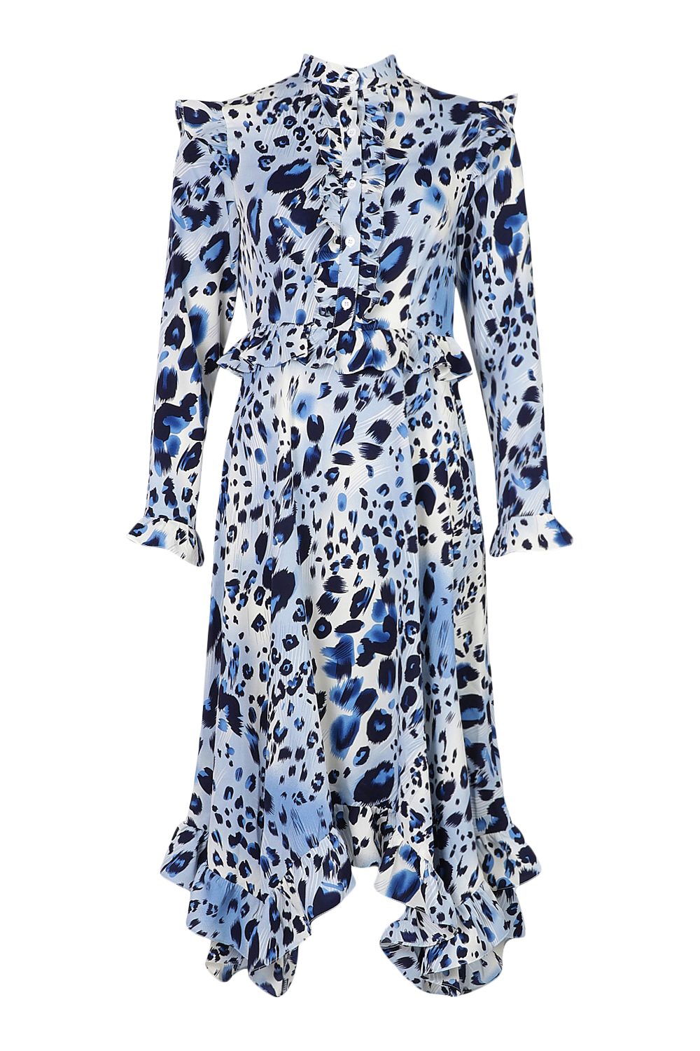 Boohoo blue clearance leopard print dress