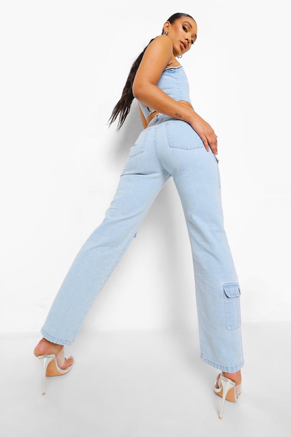 Cuffed best sale denim jeans