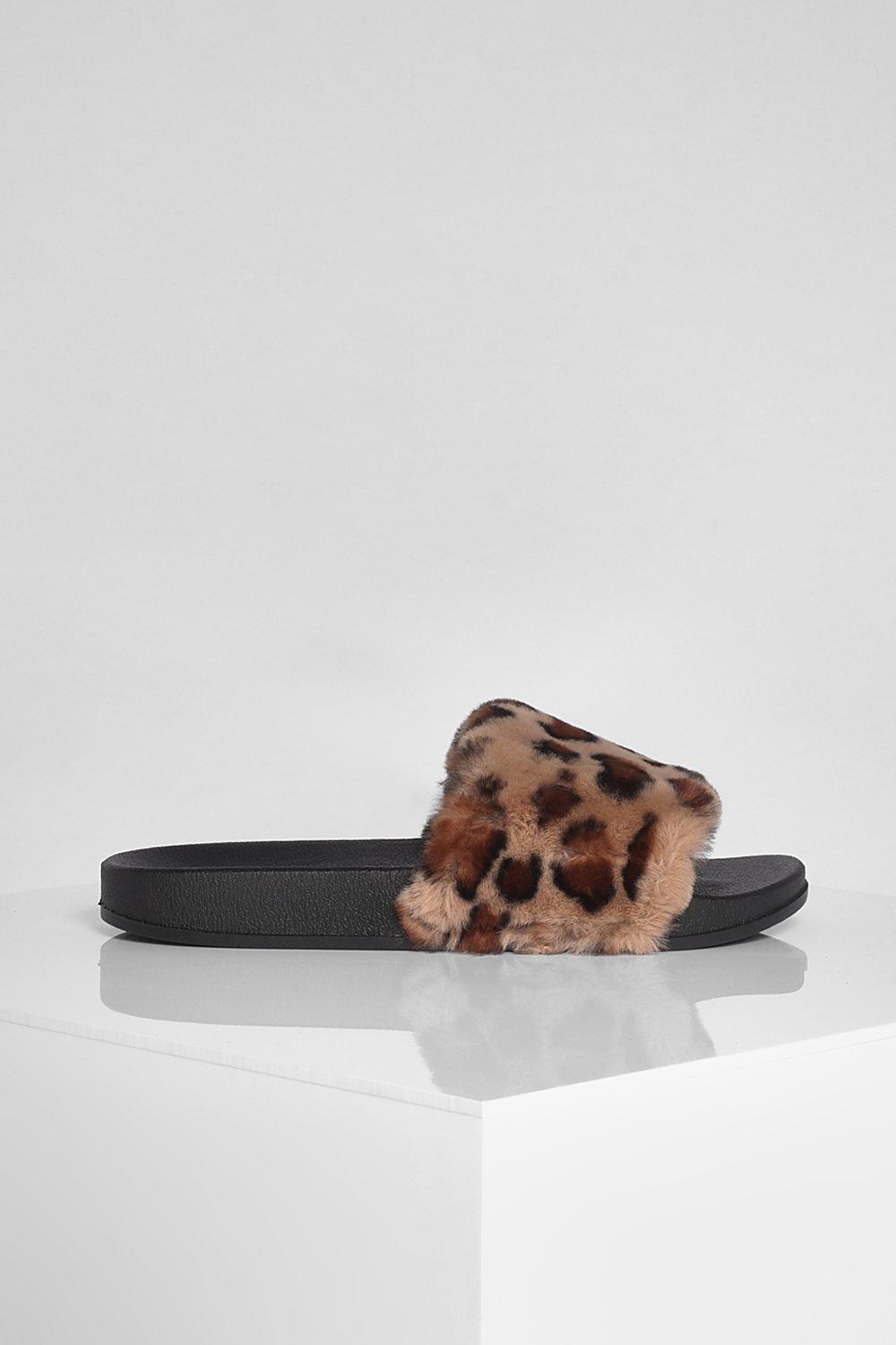 Fur Slider boohoo USA