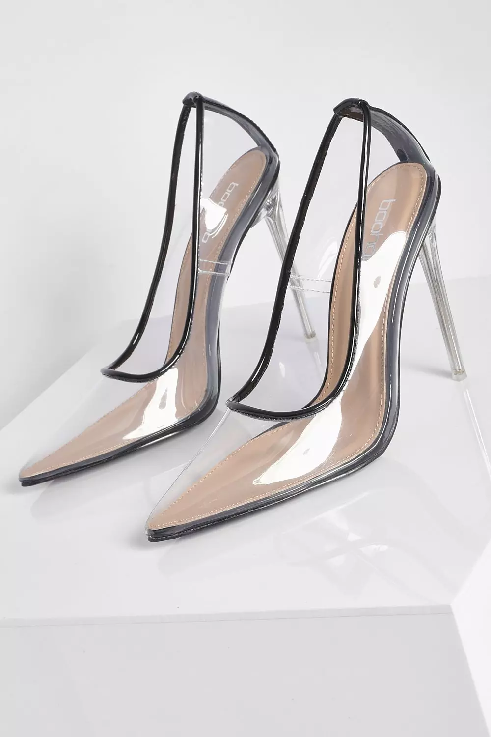 Clear pointed court store shoes