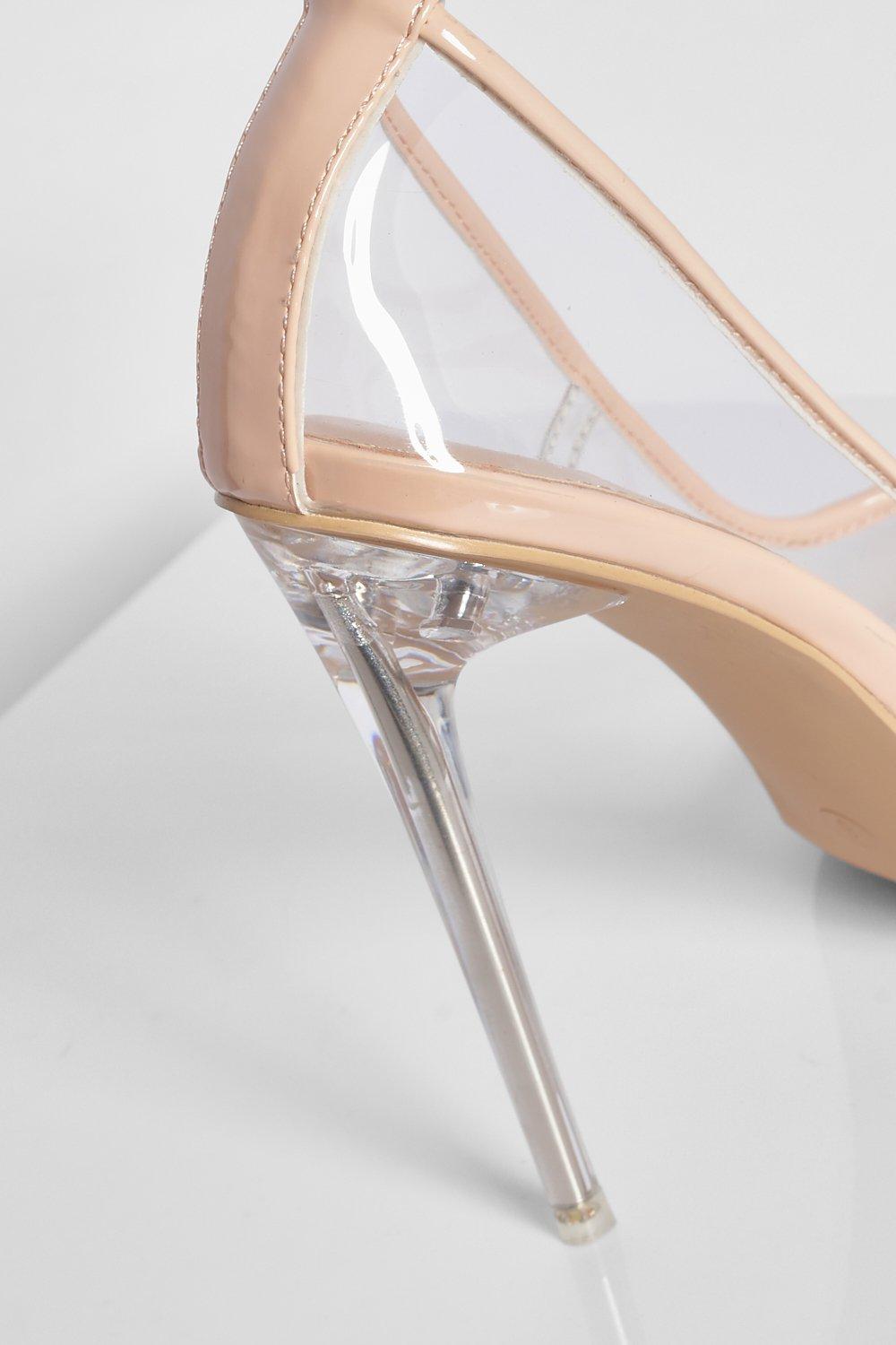 clear pointed court shoes