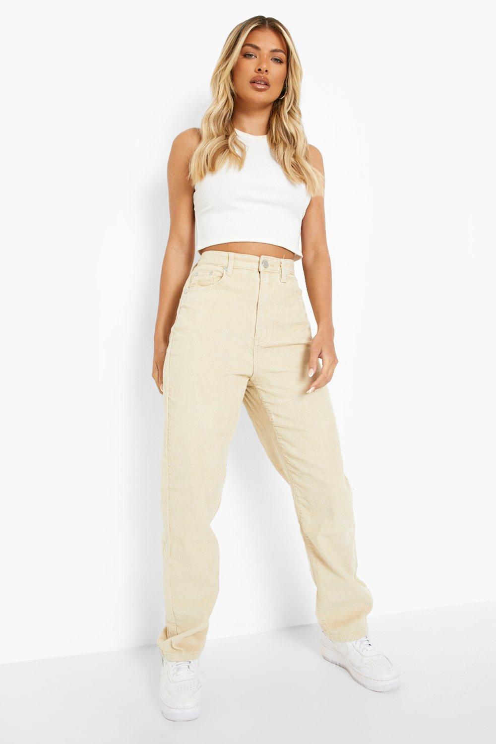 Jean droit beige femme hotsell