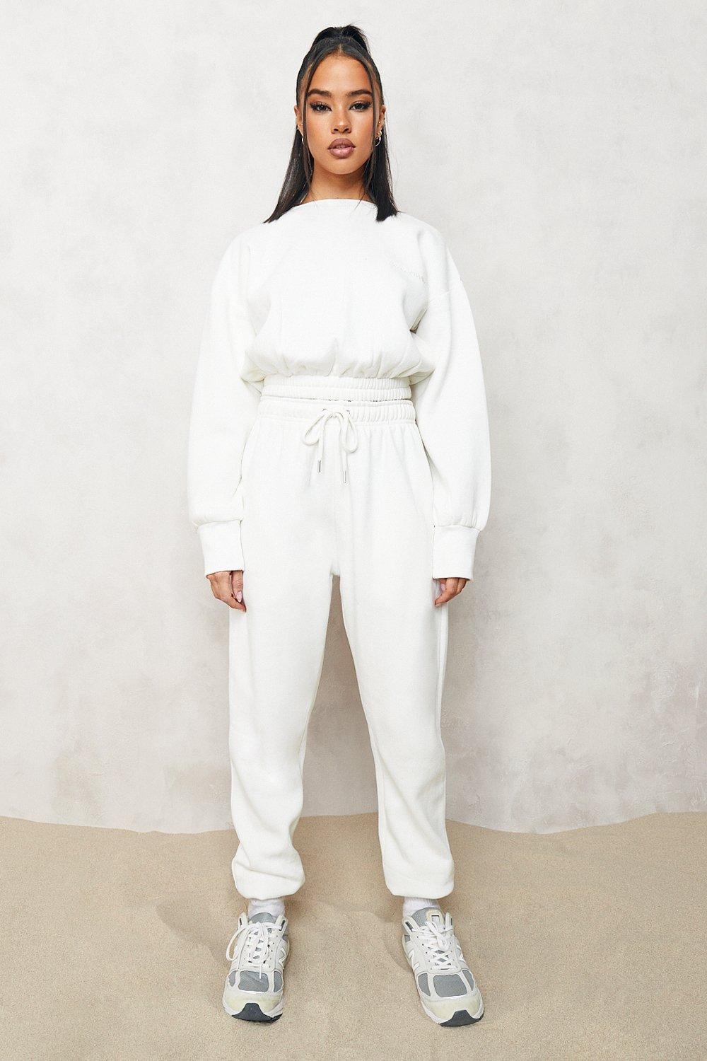 Boohoo discount white joggers