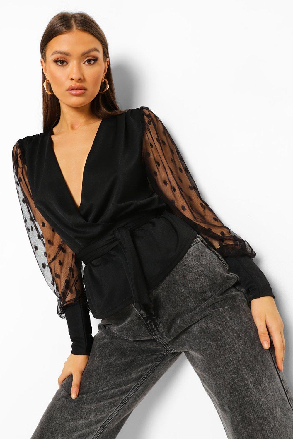 wrap peplum top