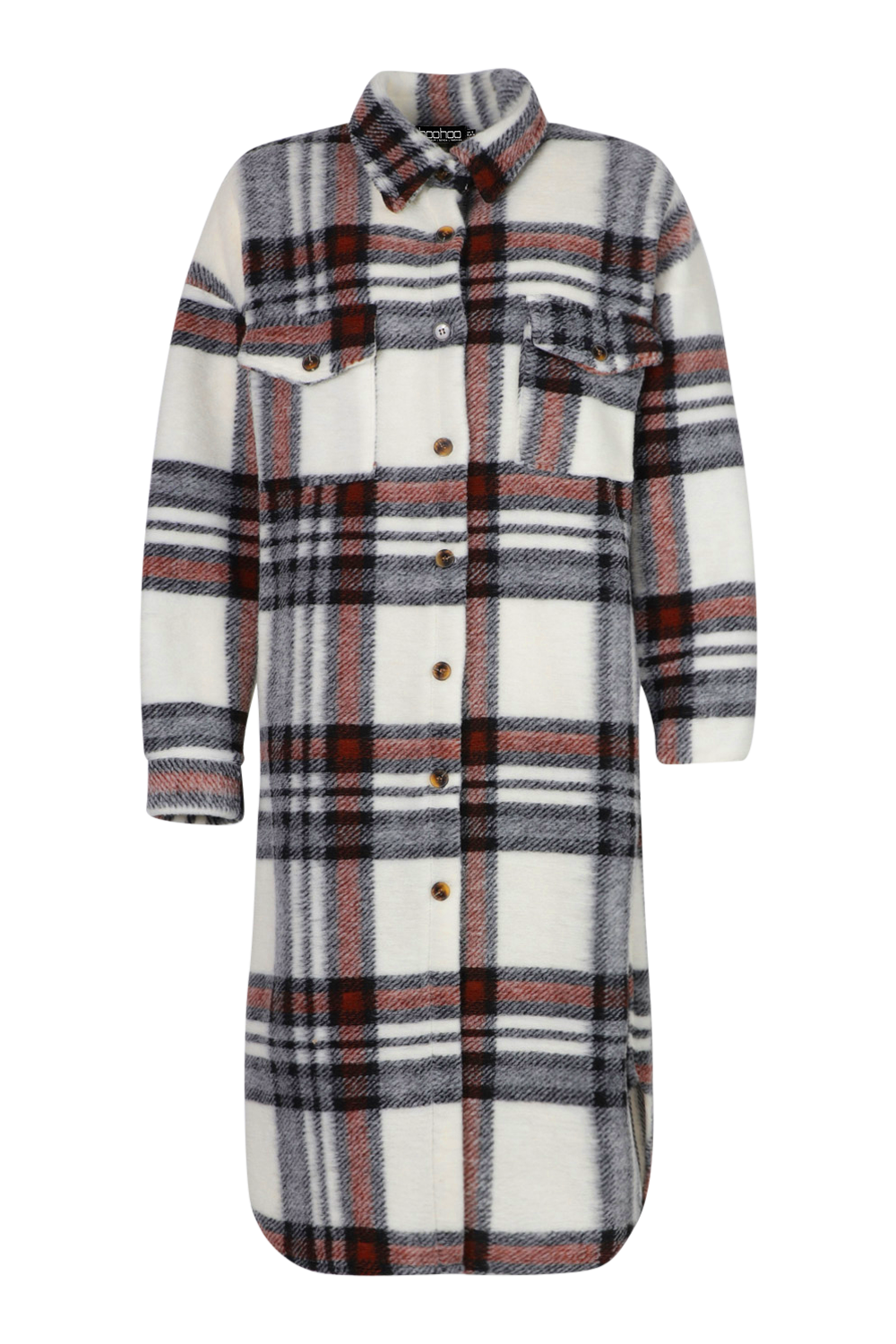 Brushed Flannel Longline Shacket